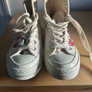 Converse Chuck Taylor All Star 70 Hi Comme des Garcons PLAY Multi-Heart White 6